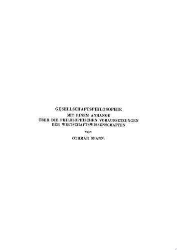 Gesellschaftsphilosophie