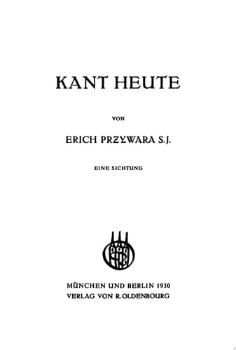 Kant Heute Eine Sichtung