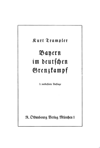Bayern im deutschen Grenzkampf