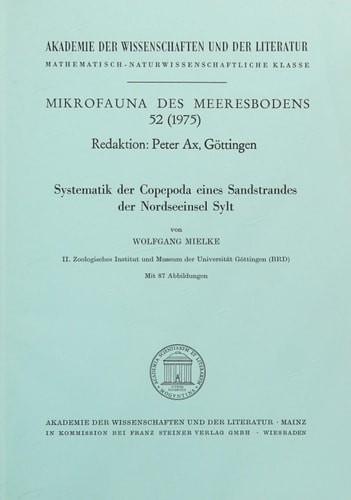 Systematik der Copepoda eines Sandstrandes der Nordseeinsel Sylt (Mikrofauna des Meeresbodens) (German Edition)