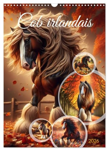 Cob irlandais (Calendrier mural 2026 DIN A3 horizontal), CALVENDO calendrier mensuel: Découvrez la beauté majestueuse des chevaux Cob irlandais