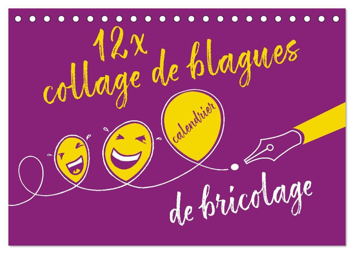 12 x collage de blagues - calendrier de bricolage (Calendrier de bureau 2026 DIN A5 vertical), CALVENDO calendrier mensuel: Un calendrier de bricolage qui fait rire.