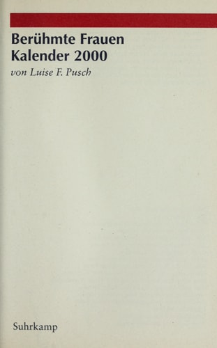 Berühmte Frauen. Kalender 2000.