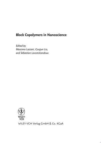 Block Copolymers in Nanoscience