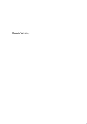 Molecular Technology, Volume 1 Energy Innovation