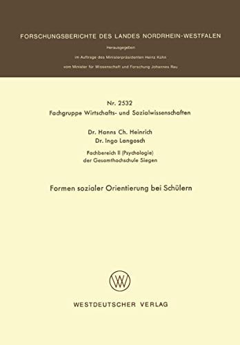 Formen sozialer Orientierung bei Schülern