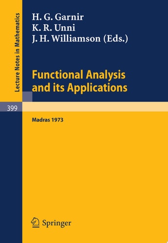 Functional Analysis and its Applications International Conference, Madras, 1973