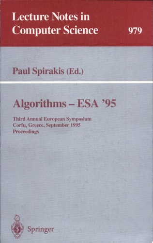 Algorithms - ESA '95 Third Annual European Symposium, Corfu, Greece, September, 25 - 27, 1995. Proceedings