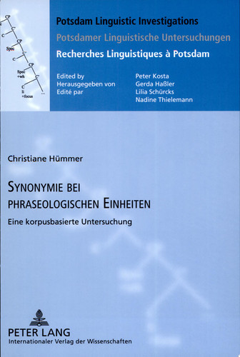 Synonymie bei phraseologischen Einheiten eine korpusbasierte Untersuchung
