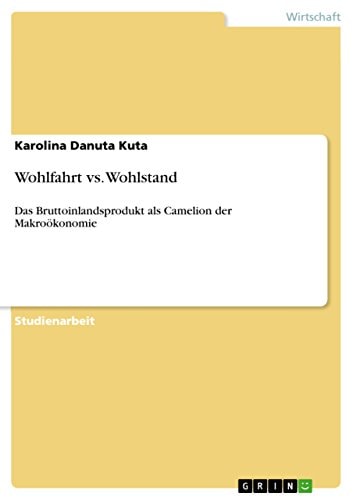 Wohlfahrt vs. Wohlstand Das Bruttoinlandsprodukt als Camelion der Makroökonomie