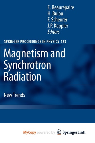 Magnetism and Synchrotron Radiation New Trends