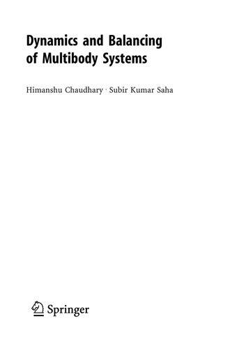 Dynamics and Balancing of Multibody Systems