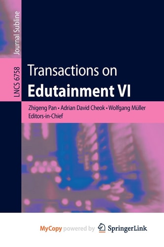 Transactions on Edutainment VI