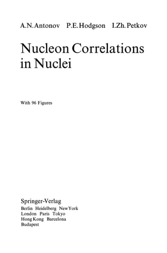 Nucleon Correlations in Nuclei