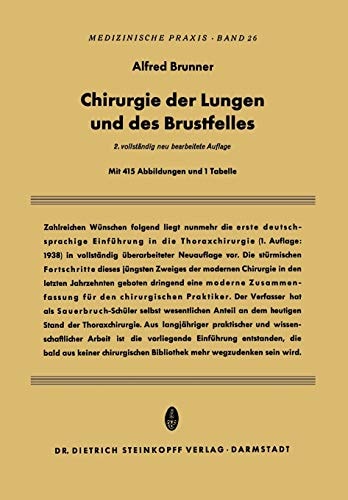 Chirurgie der Lungen und des Brustfelles