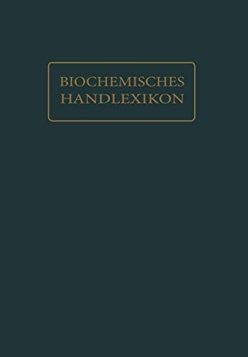 Biochemisches Handlexikon XIV. Band (7. Ergänzungsband)