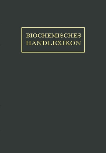 Biochemisches Handlexikon X. Band (3. Ergänzungsband)