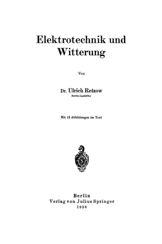 Elektrotechnik und Witterung