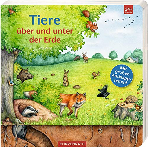 Tiere über und unter der Erde mit großen Ausklappseiten! : 24+ Monate