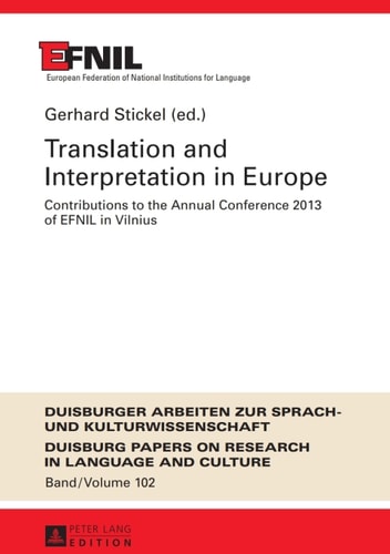 Translation and Interpretation in Europe