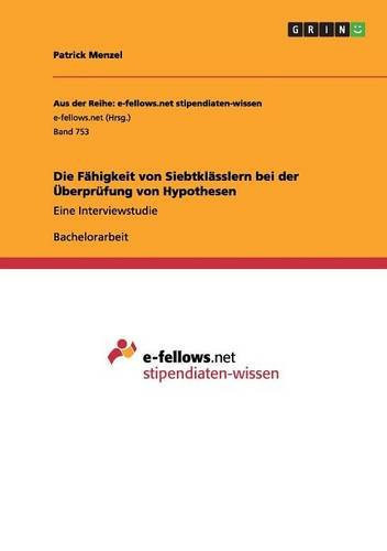 Die Fähigkeit Von Siebtklässlern Bei Der Überprüfung Von Hypothesen