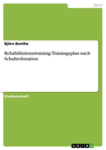 Rehabilitationstraining: Trainingsplan nach Schulterluxation