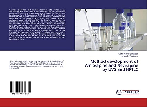 Method Development of Amlodipine and Nevirapine by UVS and HPTLC