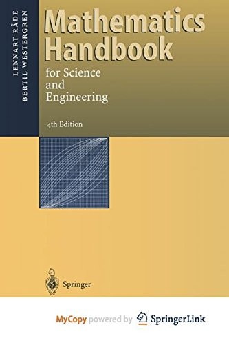 Mathematics Handbook for Science and Engineering