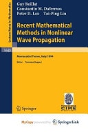 Recent Mathematical Methods in Nonlinear Wave Propagation Lectures given at the 1st Session of the Centro Internazionale Matematico Estivo (C.I.M.E.), held in Montecatini Terme, Italy, May 23-31, 1994
