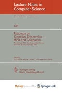 Readings on Cognitive Ergonomics, Mind and Computers