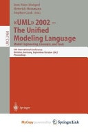 UML 2002 - the Unified Modeling Language. Model Engineering, Concepts, and Tools