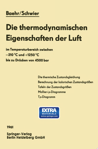 Die thermodynamischen Eigenschaften der Luft im Temperaturbereich zwischen −210 °C und +1250 °C bis zu Drücken von 4500 bar