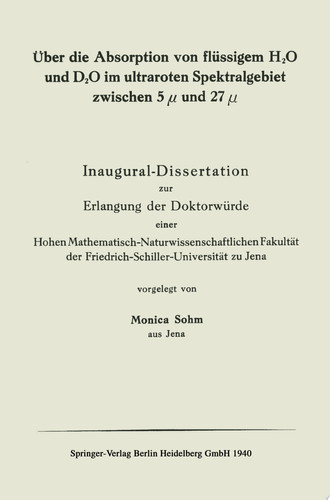 Über die Absorption von flüssigem H2O und D2O im ultraroten Spektralgebiet zwischen 5 μ und 27 μ