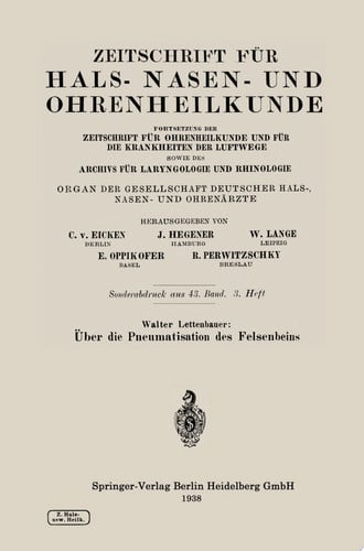 Über die Pneumatisation des Felsenbeins