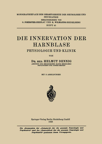 Die Innervation der Harnblase Physiologie und Klinik