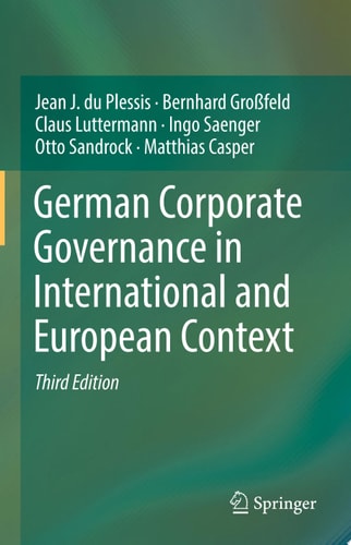 German Corporate Governance in International and European Context