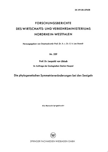 Die phylogenetischen Symmetrieveränderungen bei den Seeigeln