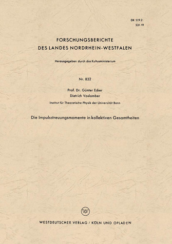 Die Impulsstreuungsmomente in kollektiven Gesamtheiten