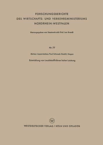 Entwicklung von Leuchtstoffröhren hoher Leistung