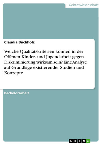 Welche Qualitätskriterien können in der Offenen Kinder- und Jugendarbeit gegen Diskriminierung wirksam sein? Eine Analyse auf Grundlage existierender Studien und Konzepte