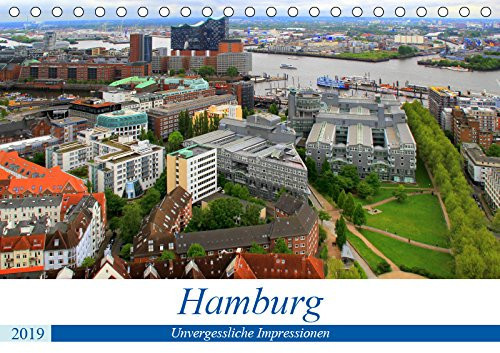 Hamburg - Unvergessliche Impressionen (Tischkalender 2019 DIN A5 quer): Ein Besuch in der Hansestadt Hamburg (Monatskalender, 14 Seiten )