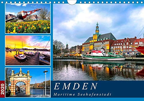 EMDEN maritime Seehafenstadt (Wandkalender 2020 DIN A4 quer): Malerische und außergewöhnliche Stadtansichten (Monatskalender, 14 Seiten )