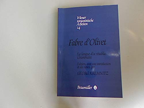La Langue D'oc Rétablie: Grammaire
