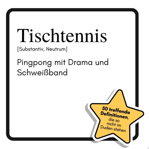 Tischtennis Pingpong mit Drama und Schweißband