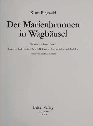 Der Marienbrunnen in Waghäusel