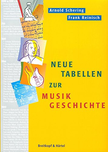 TABELLEN ZUR MUSIKGESCHICHTE LIVRE SUR LA MUSIQUE