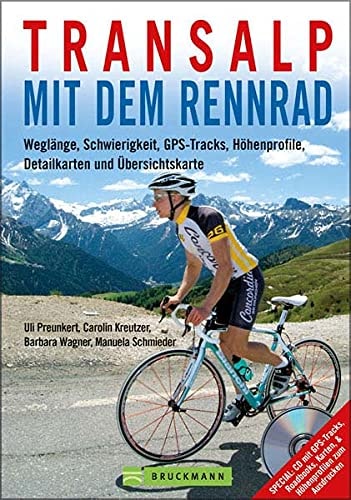 Transalp mit dem Rennrad Weglänge, Schwierigkeit, GPS-Tracks, Höhenprofile, Detailkarten und Übersichtskarte