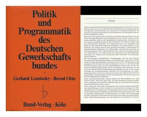 Politik und Programmatik des Deutschen Gewerkschaftsbundes (German Edition)