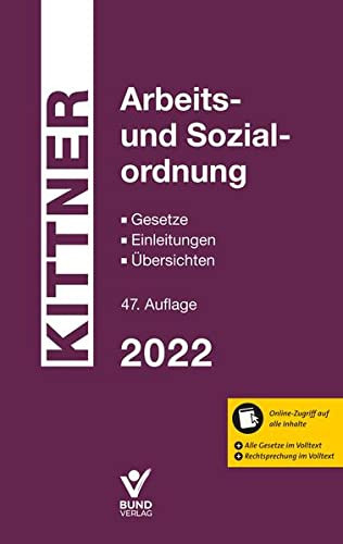 Arbeits- und Sozialordnung Gesetze, Einleitungen, Übersichten
