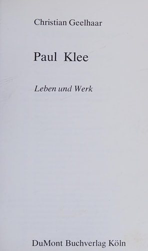 Paul Klee Leben und Werk